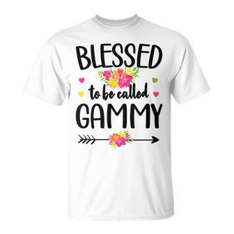 Blessed To Be Called Gammy Grandma Gammy Grandmother Unisex T-Shirt | Mazezy