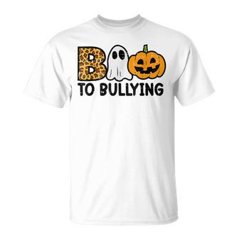 Boo To Bullying Halloween Ghost Anti Bully Unity Day Orange T-shirt - Thegiftio UK