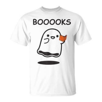Booooks Ghost Books Halloween Reading Librarian T-shirt - Thegiftio UK