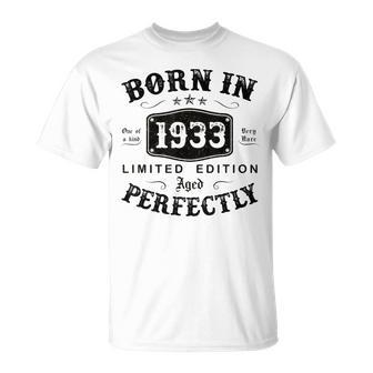 Born In 1933 90 Years Old 90Th Birthday For Men T-Shirt - Seseable