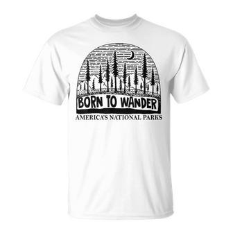 Born To Wander Americas National Parks Nature T-shirt - Thegiftio UK