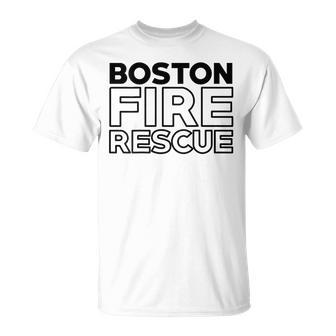 Boston Massachusetts Fire Department Firefighter Duty T-Shirt - Seseable