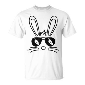 Bunny Face Easter Day Sunglasses Carrot For Boys Girls Kids Unisex T-Shirt | Mazezy
