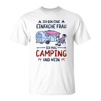 Camping Ich Bin Einfache Frau T-Shirt - Seseable