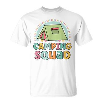 Camping Squad Funny Matching Girls Camping Trip Vacations Unisex T-Shirt | Mazezy