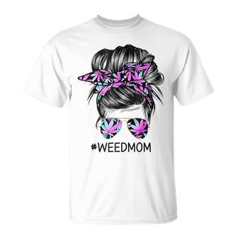Classy Mom Life With Leopard Mom Marijuana Weed Lover  Unisex T-Shirt