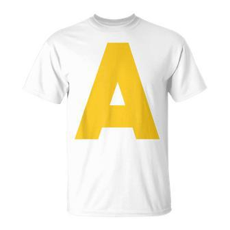 Cool Letter A Name Initial Halloween Carnival Group Costume T-shirt - Thegiftio UK