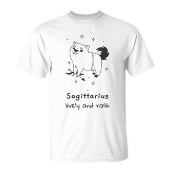 Cute Art Sagittarius Zodiac Sign Astrology Unisex T-Shirt | Mazezy