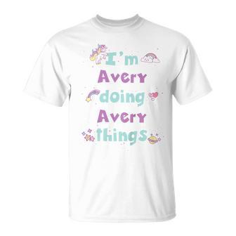 Cute Avery Personalized First Name Girls T-shirt - Thegiftio UK