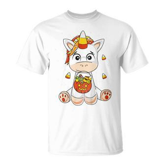 Cute Halloween Girls Witchy Unicorn Halloween V2 T-shirt - Thegiftio UK
