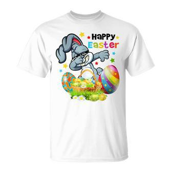 Dabbing Rabbit Easter Day Eggs Dab Boys Girls Kids V2 T-Shirt - Seseable