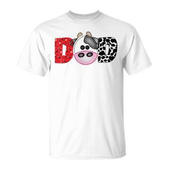 Dad Of The Birthday For Boy Cow Farm Birthday Cow Daddy 1St T-shirt - Thegiftio UK