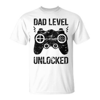 Dad Level Unlocked New Dad Pregnancy Announcement T-shirt - Thegiftio UK