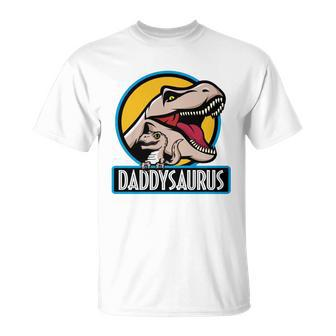Daddysaurus Rex Fathers Day Unisex T-Shirt - Monsterry