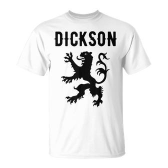 Dickson Clan Scottish Family Name Scotland Heraldry T-shirt - Seseable