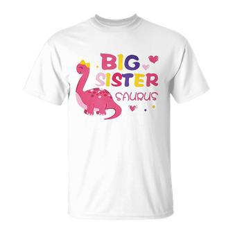 Dinosaur Big Sister Announcement T-shirt - Thegiftio UK