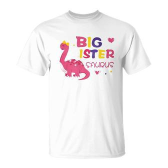 Dinosaur Big Sister Announcement V2 T-shirt - Thegiftio UK