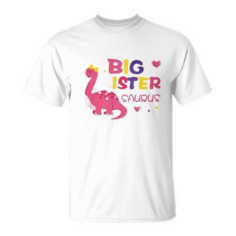 Dinosaur Big Sister Announcement V3 T-shirt - Thegiftio UK