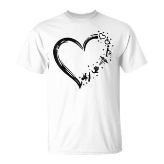 Disability Support Heart Helping Hands Disability Pride T-Shirt - Seseable