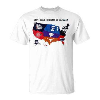 Elite 8 March Madness 2023 Ncaa Tournament Map Unisex T-Shirt | Mazezy AU