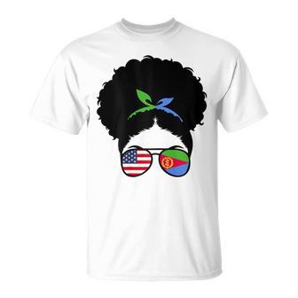 Eritrea Roots Eritrean Girl Afro Bun Eritrea Heritage Unisex T-Shirt | Mazezy