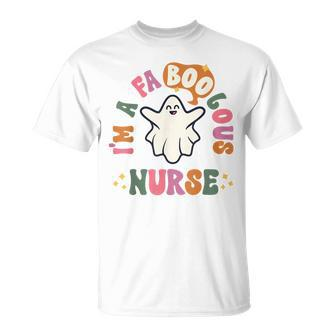 Faboolous Nurse Halloween Rn Vintage Retro Ghost Hospital T-shirt - Thegiftio UK