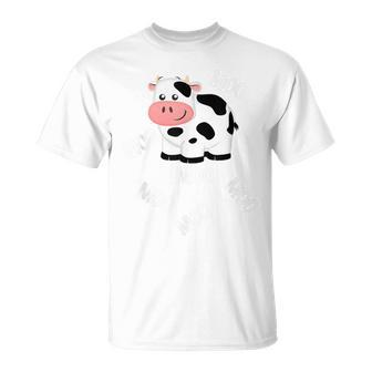 Farm Animals Cow Goes Moo Toddlers Little Boy & Girl T-Shirt - Seseable
