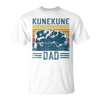 Mens Farming Breed Vintage Kunekune Pig Dad T-Shirt - Seseable