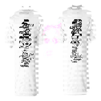 Fck Cancer Skeleton Skull Pink T-shirt - Thegiftio