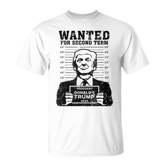 Free Trump Hot Wanted For Second Term 2024 Trump 2024 T-shirt - Thegiftio UK