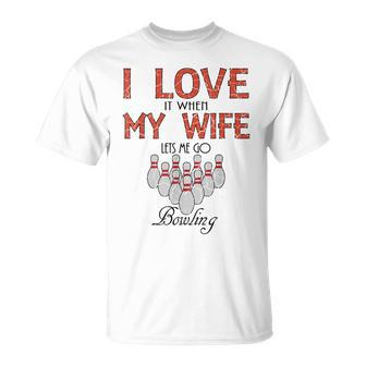Funny Bowling Gift For Husband Father Bowler Gift For Mens Unisex T-Shirt | Mazezy
