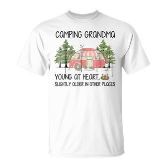 Funny Cute Camping Grandma Cool Vintage Camp Lovers Unisex T-Shirt | Mazezy