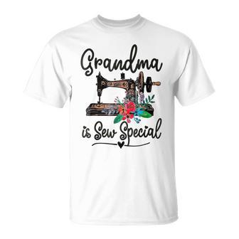 Funny Sewing Machine Quilting Lovers Grandma Is Sew Special Unisex T-Shirt | Mazezy