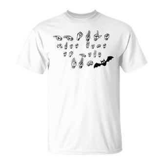 Ghouls Fun Halloween Asl Sign Language T-shirt - Thegiftio UK