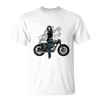 Girl With Vintage Car Unisex T-Shirt - Monsterry UK