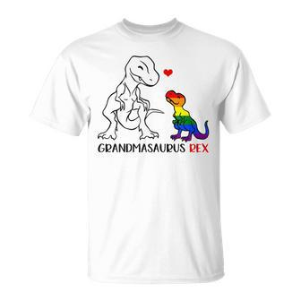Grandmasaurus Rex T Rex Dinosaur Proud Grandma Lgbt Gift For Womens Unisex T-Shirt | Mazezy