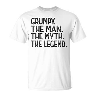 Grumpy From Grandchildren Grumpy The Myth The Legend Gift For Mens Unisex T-Shirt - Seseable