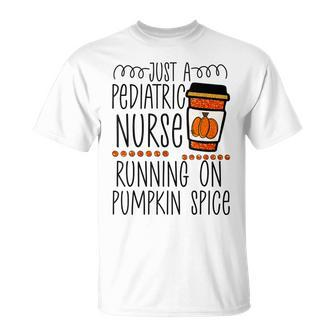 Halloween Fall Pumpkin Spice Pediatric Nurse Rn T-shirt - Thegiftio UK