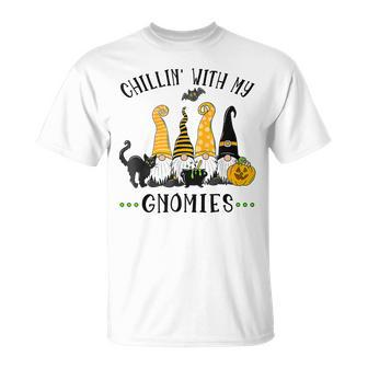Halloween Gnomes Cute Autumn Fall Chillin With My Gnomies T-shirt - Thegiftio UK