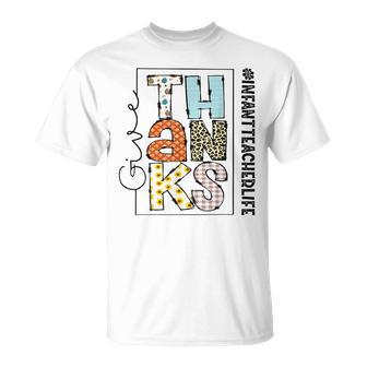 Happy Hallothanksmas Infant Teacher Life Thanksgiving V2 T-shirt - Thegiftio UK