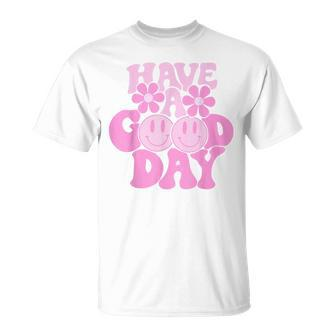 Have A Good Day Retro - Smile Face Preppy Aesthetic Unisex T-Shirt | Mazezy