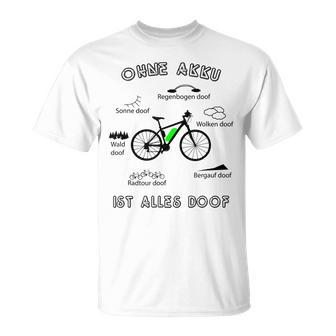 Herren E-Bike Mtb Spruch Für Emtb Radfahrer Mountainbiker T-Shirt - Seseable