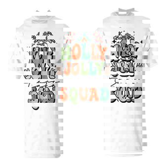 Holly Jollys Teacher Squad Christmas Candy Cane Xmas T-shirt - Thegiftio