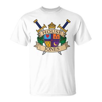 House Jones Crest Coat Of Arms T-shirt - Thegiftio UK
