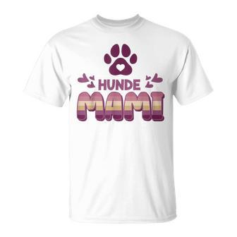 Hundemama Hunde Mami Vierbeiner Mama Wh T-Shirt - Seseable
