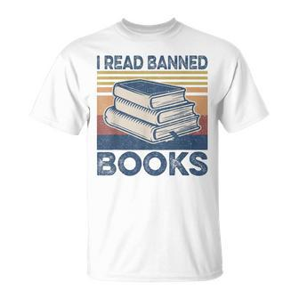 I Read Banned Books Week Librarian Freedom Reader Nerd Men  Unisex T-Shirt