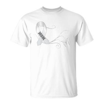 I Wear White For My Mom Lung Cancer Awareness V2 Unisex T-Shirt - Monsterry DE