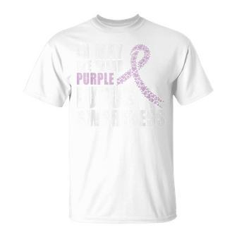 In May We Wear Purple Lupus Awareness Month Funny Purple Unisex T-Shirt | Mazezy