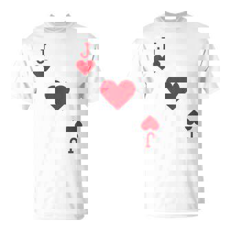 Jack Of Hearts Costume Halloween Deck Of Cards T-Shirt | Seseable UK