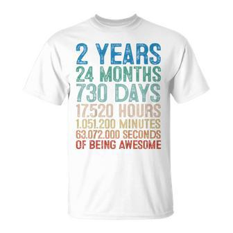 Kids 2 Year Old Gift Decorations 2Nd Bday Awesome 2021 Birthday Unisex T-Shirt | Mazezy